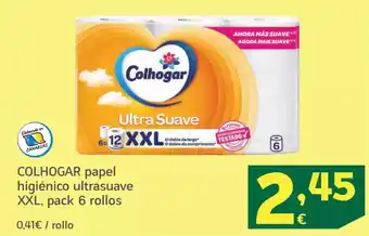 HiperDino COLHOGAR papel higiénico ultrasuave XXL, pack 6 rollos oferta