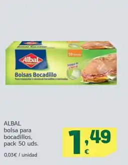 HiperDino ALBAL bolsa para bocadillos oferta