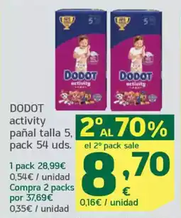 HiperDino DODOT activity pañal talla oferta