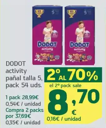 HiperDino DODOT activity pañal talla oferta