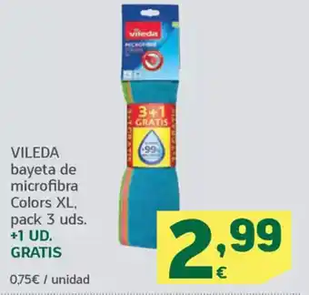 HiperDino VILEDA bayeta de microfibra Colors XL, oferta