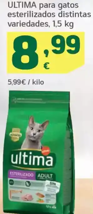 HiperDino ULTIMA para gatos esterilizados distintas variedades oferta