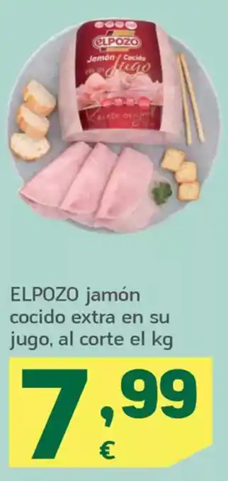 HiperDino ELPOZO jamón cocido extra en su jugo oferta