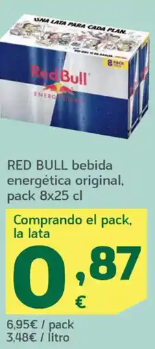 HiperDino RED BULL bebida energética original oferta