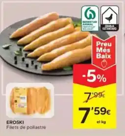 Caprabo EROSKI Filets de pollastre oferta