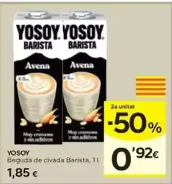 Caprabo YO SOY Beguda de civada Barista oferta