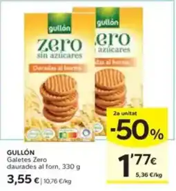 Caprabo GULLON Galetes Zero daurades al forn oferta