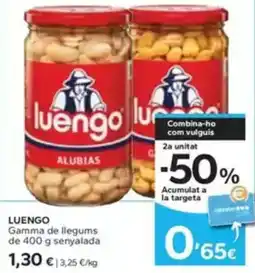 Caprabo LUENGO Gamma de llegums de senyalada oferta