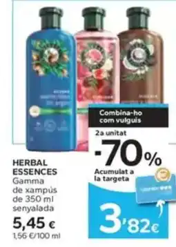 Caprabo HERBAL ESSENCES Gamma de xampús de senyalada oferta