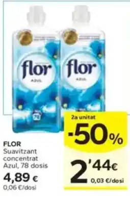 Caprabo FLOR Suavitzant concentrat Azul, 78 dosis oferta