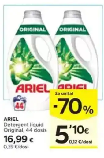 Caprabo ARIEL Detergent liquid Original, 44 dosis oferta