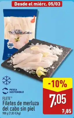 ALDI FLETEⓇ Filetes de merluza del cabo sin piel oferta