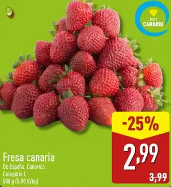 ALDI Fresa canaria oferta