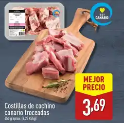 ALDI Costillas de cochino canario troceadas oferta