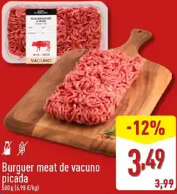 ALDI Burguer meat de vacuno picada oferta