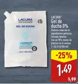 ALDI LACURA® Gel de ducha 0% oferta