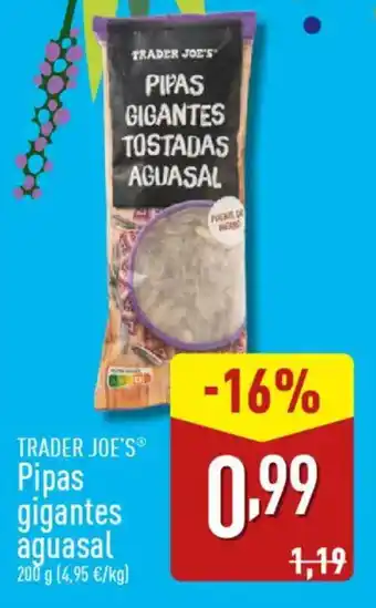 ALDI TRADER JOE'S® Pipas gigantes aguasal oferta