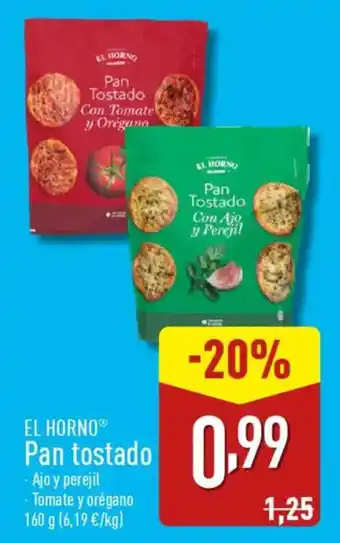 ALDI EL HORNO® Pan tostado oferta