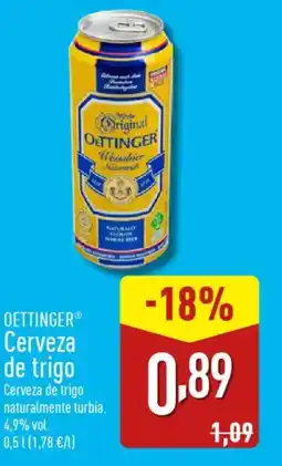 ALDI OETTINGER® Cerveza de trigo oferta