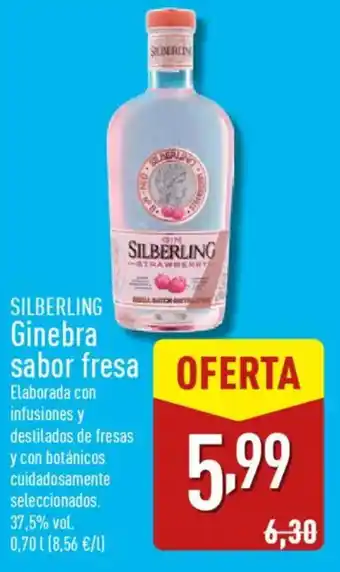 ALDI SILBERLING Ginebra sabor fresa oferta