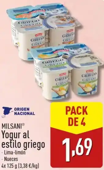 ALDI MILSANIⓇ Yogur al estilo griego oferta