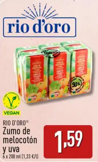 ALDI RIO D'ORO® Zumo de melocotón y uva oferta