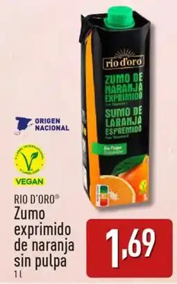 ALDI RIO D'ORO® Zumo exprimido de naranja sin pulpa oferta