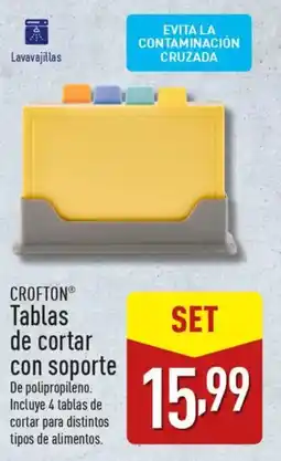 ALDI CROFTON® Tablas de cortar con soporte oferta