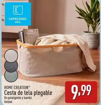 ALDI HOME CREATION® Cesta de tela plegable oferta