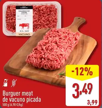 ALDI Burguer meat de vacuno picada oferta