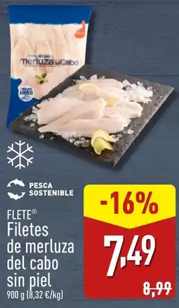 ALDI FLETE® Filetes de merluza del cabo sin piel oferta