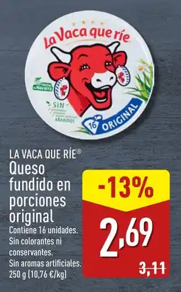 ALDI LA VACA QUE RÍE® Queso fundido en porciones original oferta