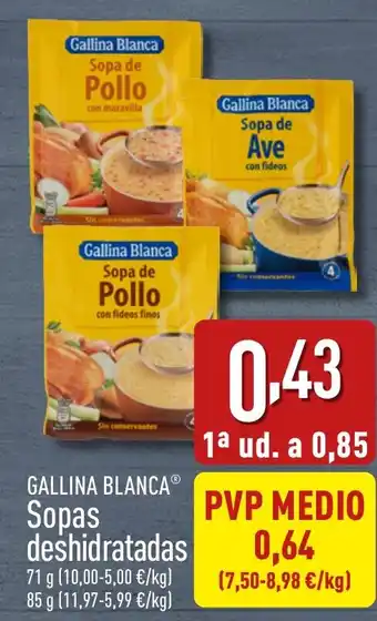 ALDI GALLINA BLANCAⓇ® Sopas deshidratadas oferta