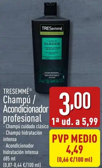 ALDI TRESEMMÉ® Champú Acondicionador profesional oferta