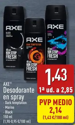 ALDI AXEⓇ Desodorante en spray oferta