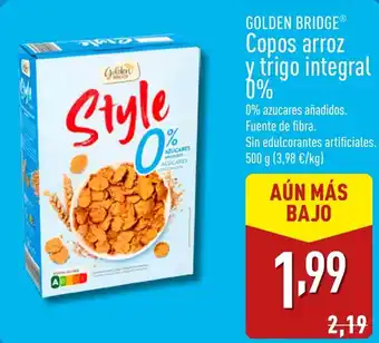 ALDI GOLDEN BRIDGE® Copos arroz y trigo integral 0% oferta