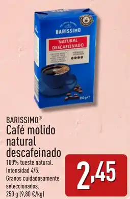 ALDI BARISSIMO® Café molido natural descafeinado oferta