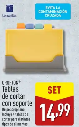 ALDI CROFTONⓇ Tablas de cortar con soporte oferta