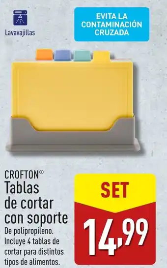 ALDI CROFTONⓇ Tablas de cortar con soporte oferta