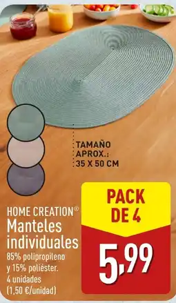 ALDI HOME CREATION® Manteles individuales oferta