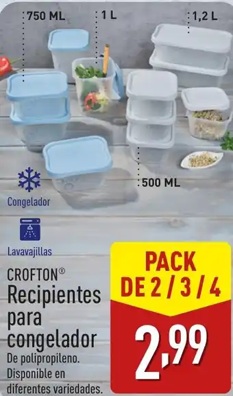 ALDI CROFTONⓇ Recipientes para congelador oferta