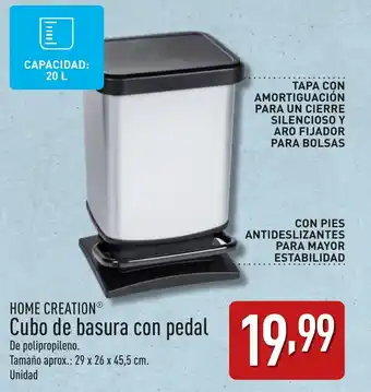 ALDI HOME CREATIONⓇ Cubo de basura con pedal oferta