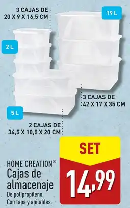 ALDI HOME CREATION® Cajas de almacenaje oferta