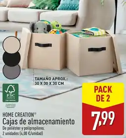 ALDI HOME CREATION® Cajas de almacenamiento oferta