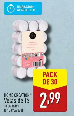 ALDI HOME CREATION® Velas de té oferta