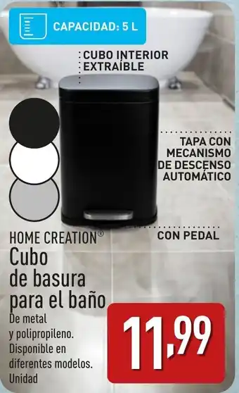 ALDI HOME CREATION® Cubo de basura para el baño oferta