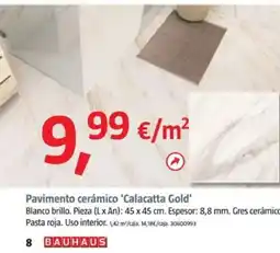 Bauhaus Pavimento cerámico 'Calacatta Gold' oferta