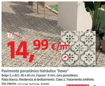 Bauhaus Pavimento porcelánico hidráulico 'Dover' oferta