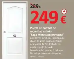 Bauhaus Puerta de entrada de seguridad exterior 'Saga M100 Semiprovenzal' oferta