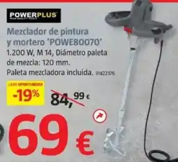 Bauhaus POWERPLUS Mezclador de pintura y mortero 'POWE80070' oferta